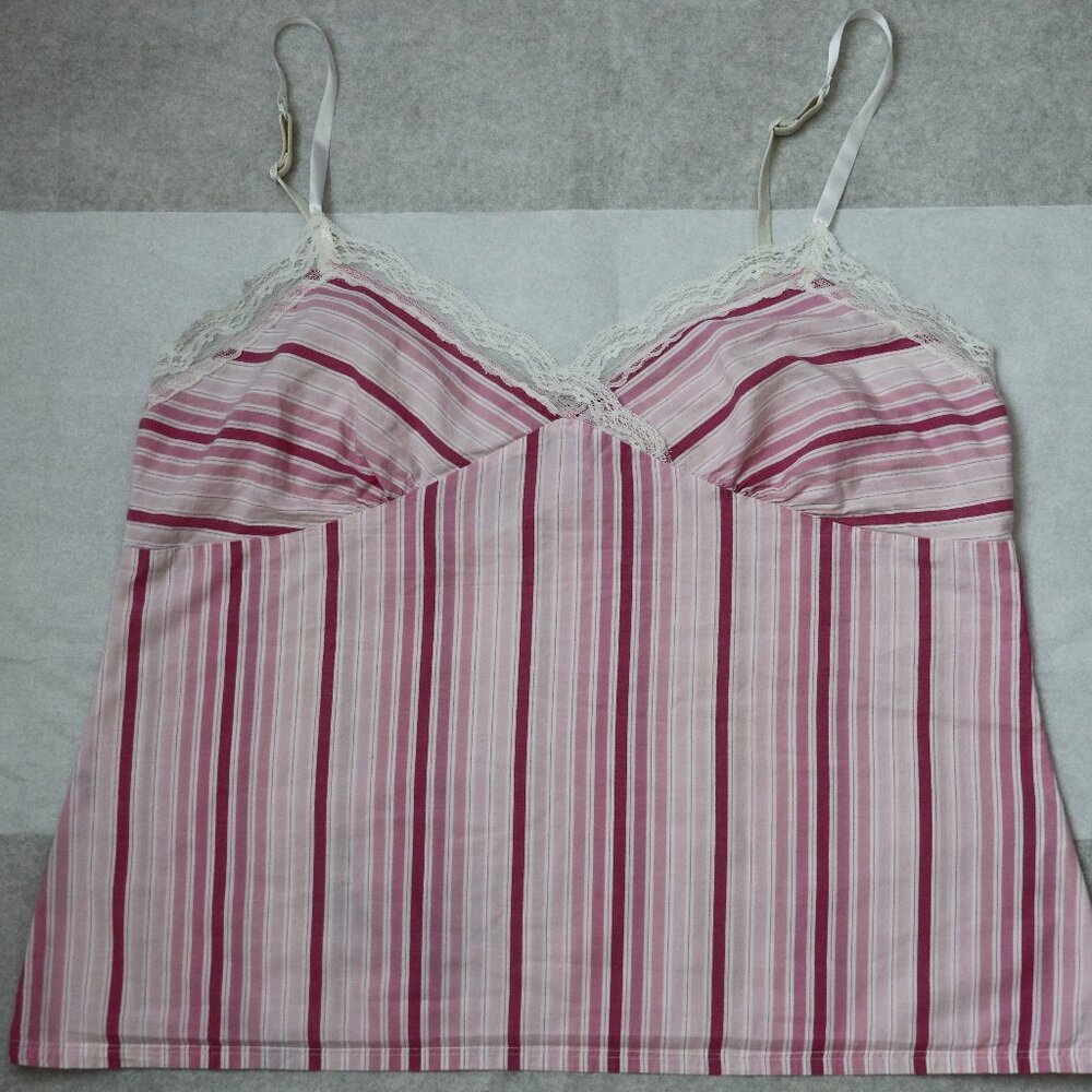Nautica Pajama Tank Top L Cotton Striped